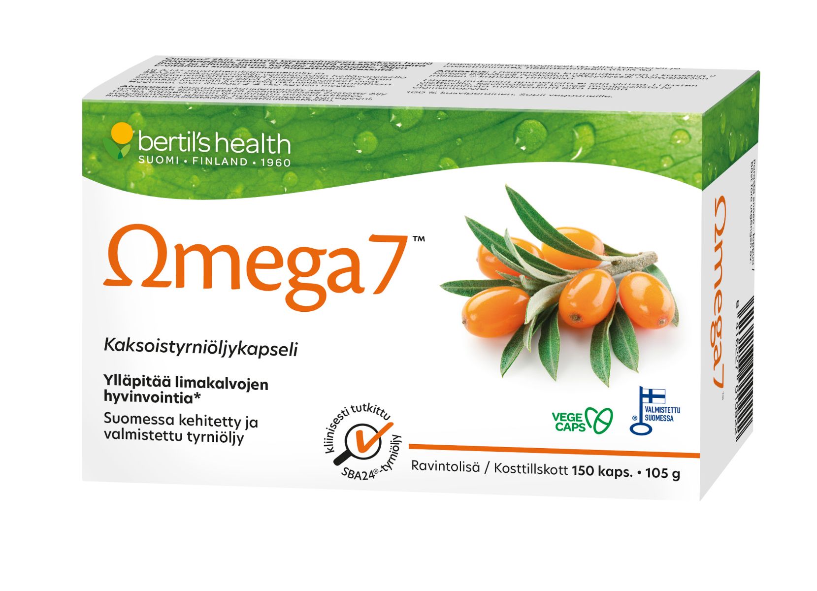 bertil's Omega7 kaksoistyrniöljykapseli 150 kaps.