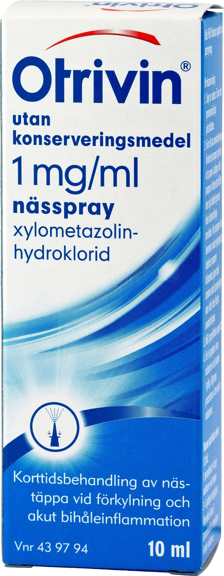 Otrivin utan konserveringsmedel, nässpray, 1 mg/ml, 10 ml