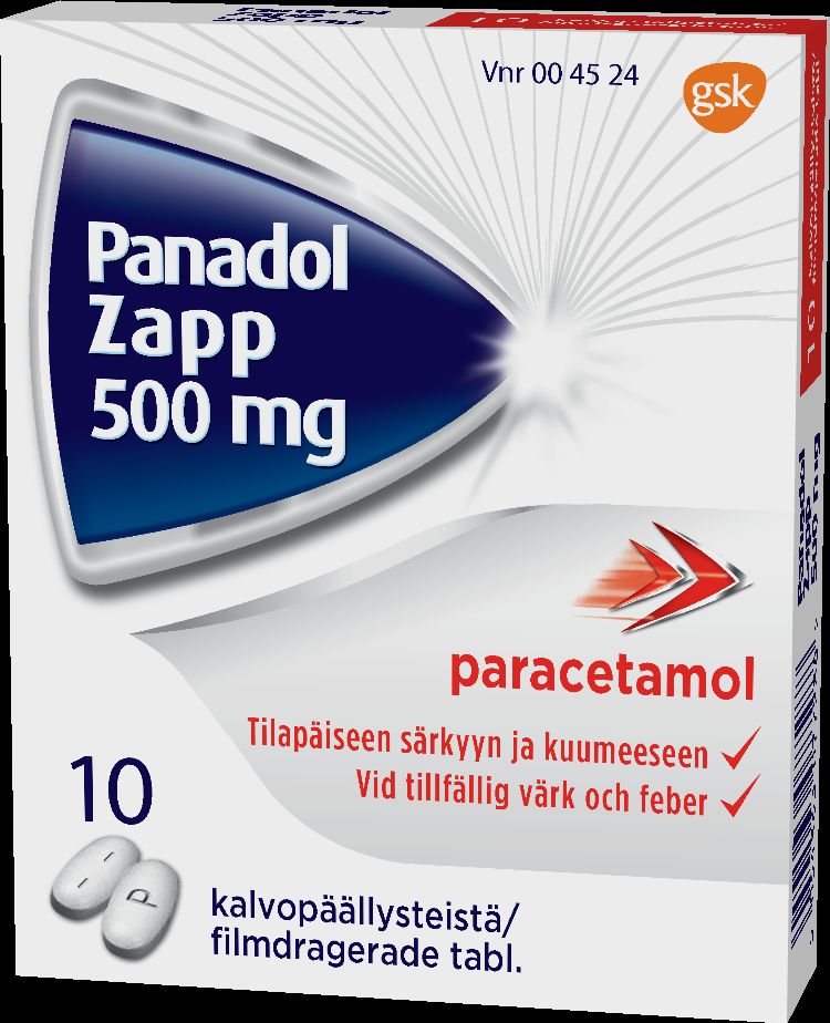 PANADOL ZAPP 500 mg 10 tablettia