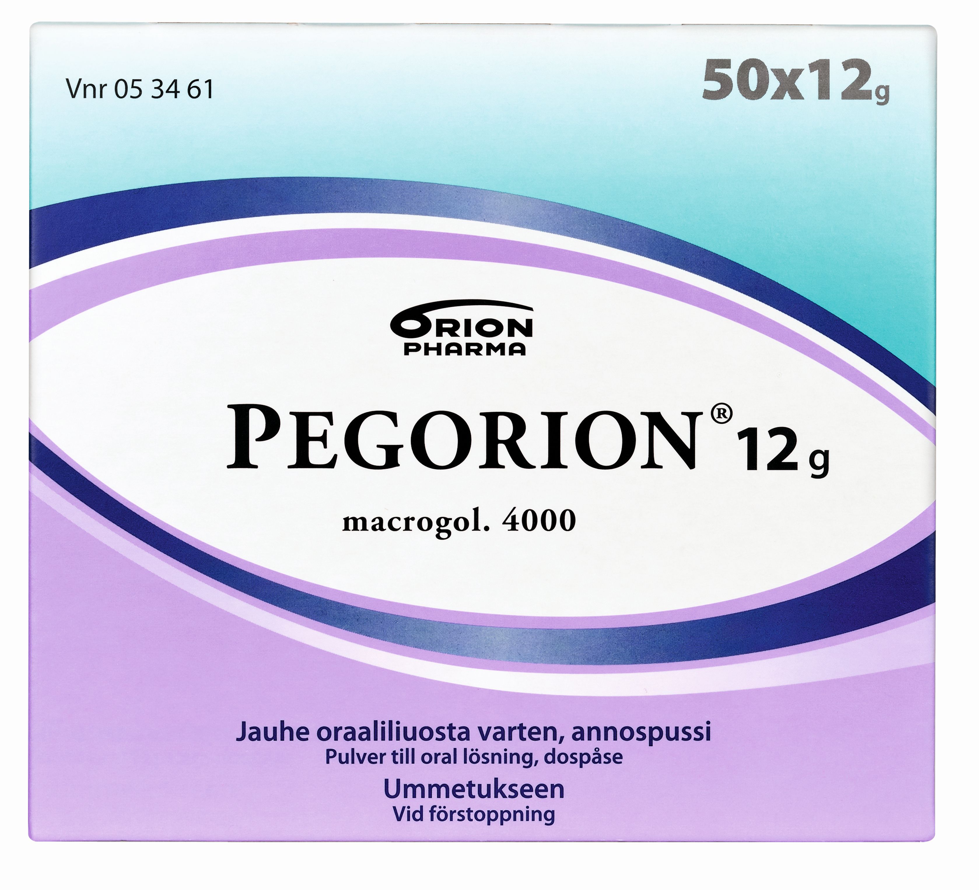 PEGORION 12 g 50x12 g jauhe oraaliliuosta varten, annospussi