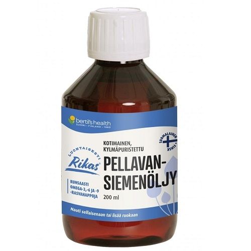 Pellavansiemenöljy kylmäpuristettu, 200ml