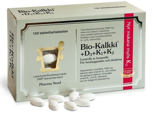 Pharma Nord Bio-Kalkki+D3+K1+K2, 150 tabl.
