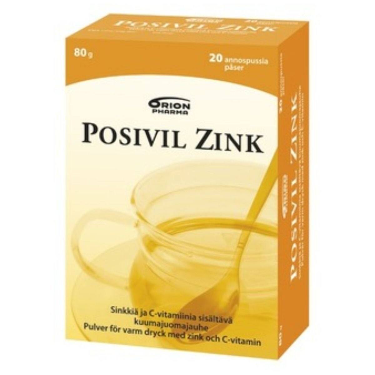 Posivil Zink kuumajuomajauhe 20 pss.