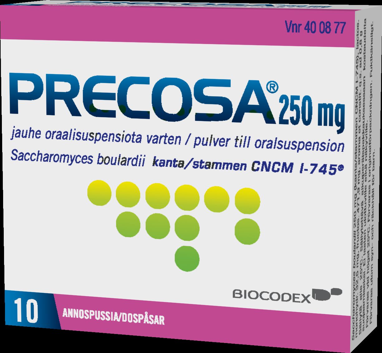 PRECOSA 250 mg 10 kpl jauhe oraalisusp varten