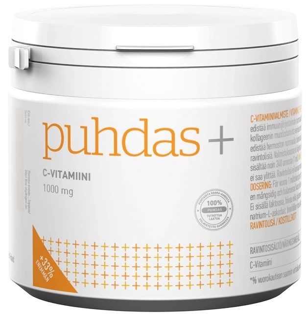 Puhdas+ C-vitamiini 1000 mg, 200 g