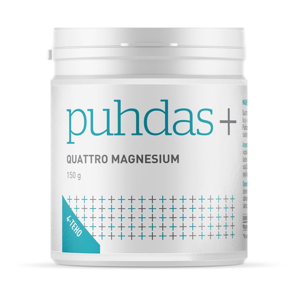 Puhdas+ Quattro Magnesium jauhe, 150 g