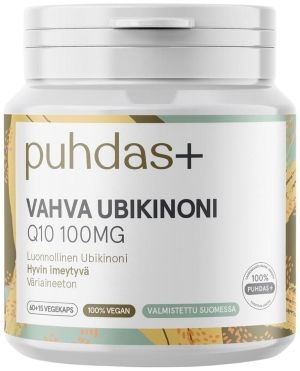 Puhdas+ Ubikinoni Q10 100 mg + C-vit. 60 vegekaps