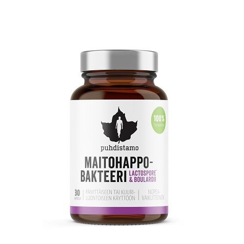 Puhdistamo Maitohappobakteeri Lactospore & Boulardii, 30 kaps.