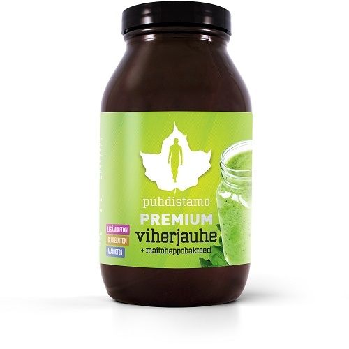 Puhdistamo Premium Viherjauhe + maitohappobakteeri, 120 g