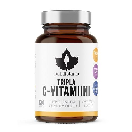 Puhdistamo Tripla C-vitamiini, 120 kaps.