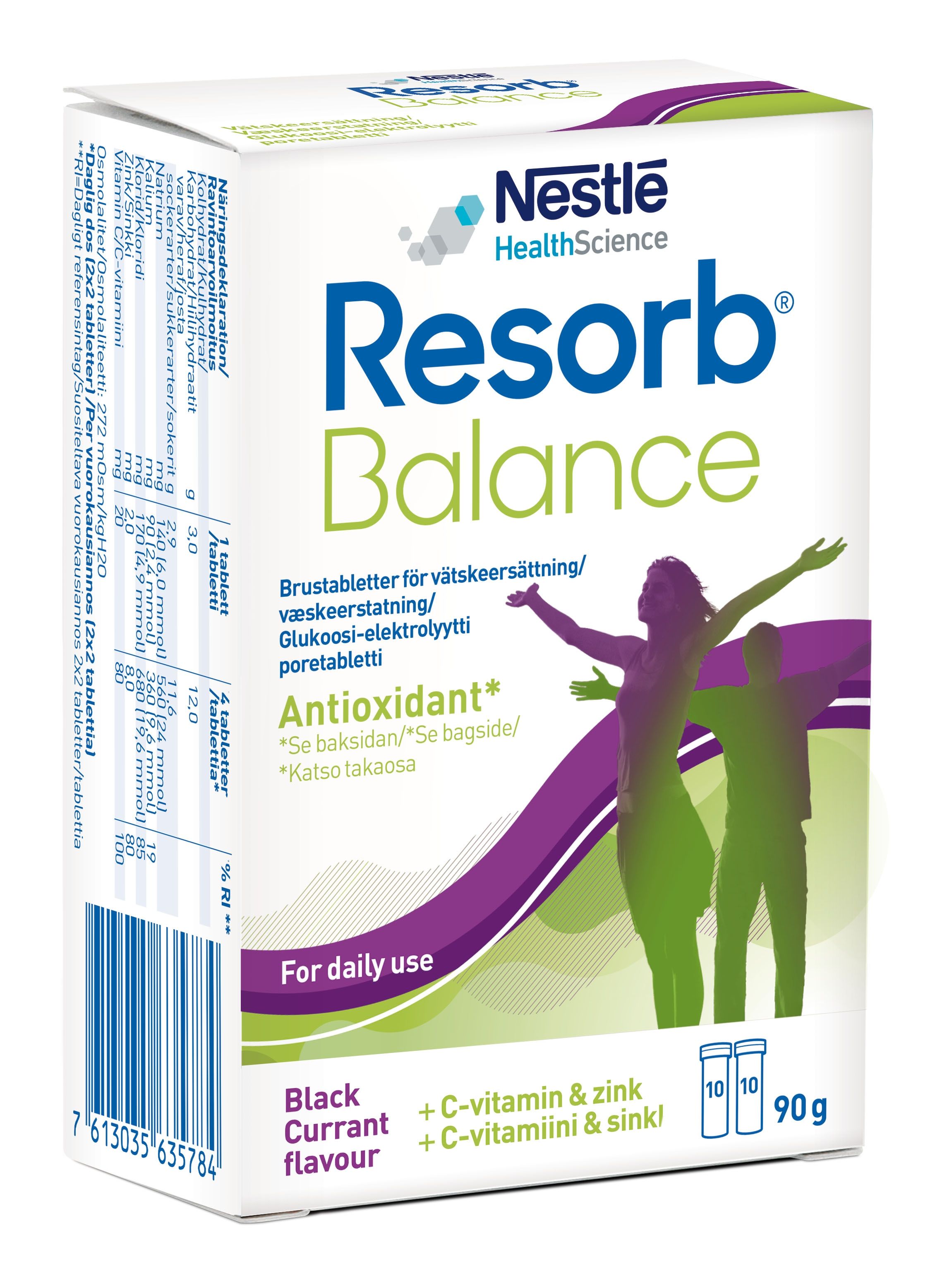 Resorb Balance Svartvinbär Brustabletter, 20 st