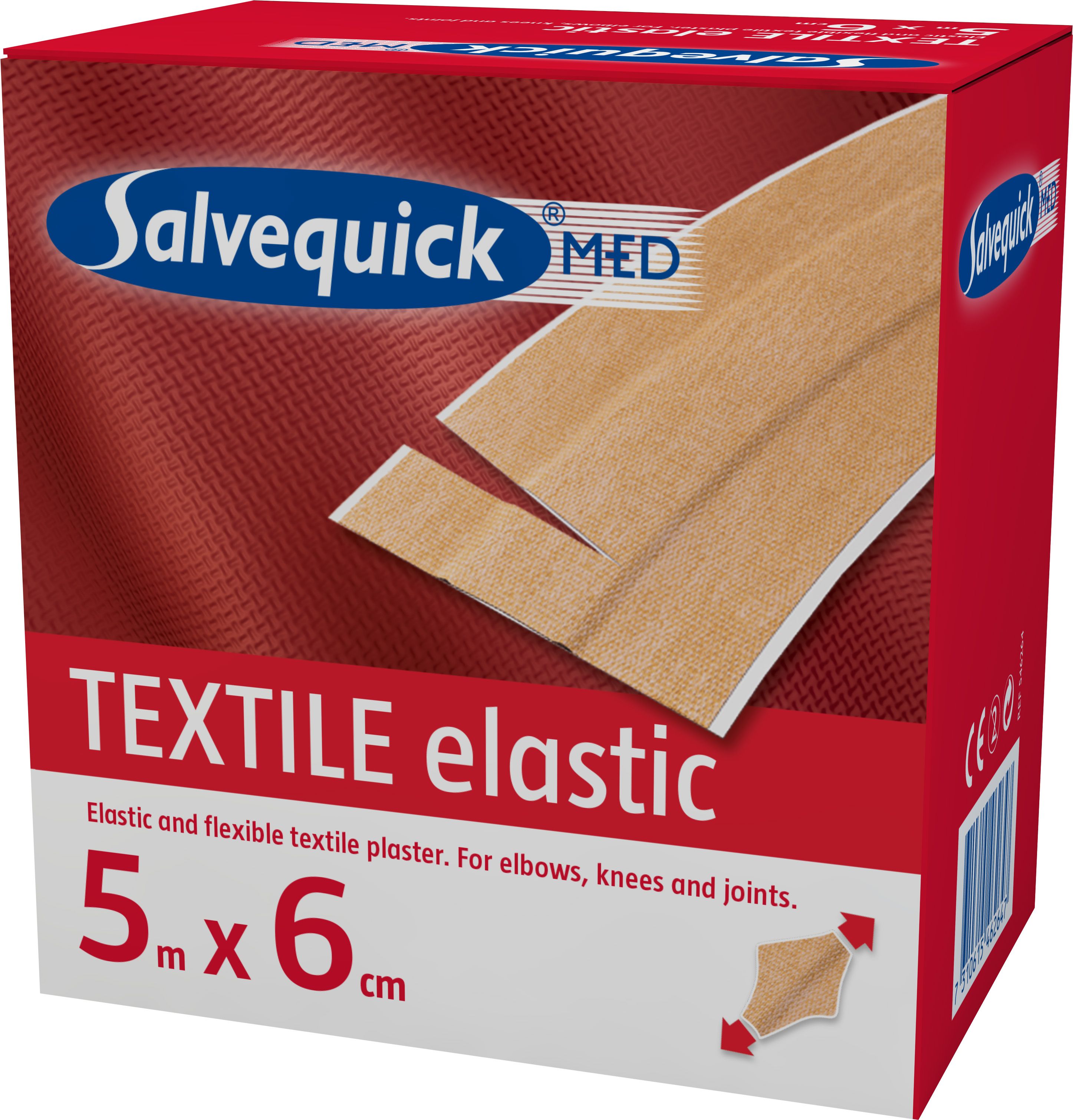SalvequickMED Textile Elastic 5 m x 6 cm, 1 st