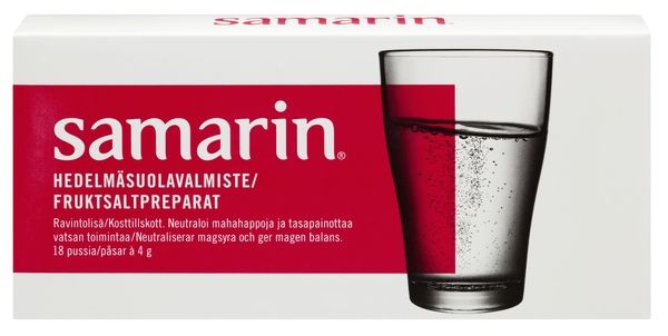 Samarin hedelmäsuolavalmiste, 18 pss