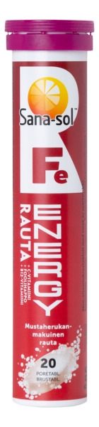 Sana-sol Energy Rauta Poretabletti, 20 poretabl 