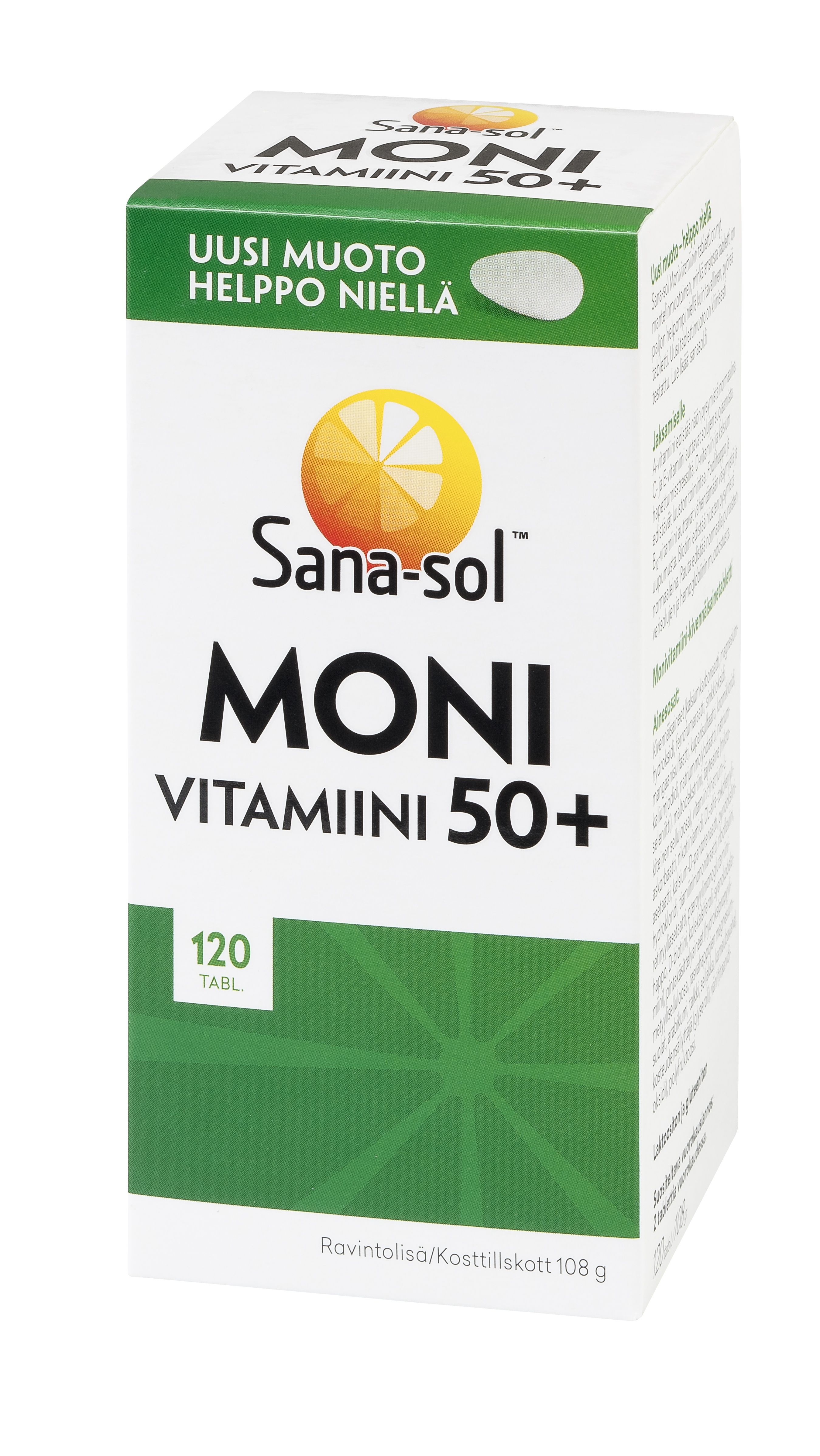 Sana-sol Monivitamiini 50+, 120 tabl 