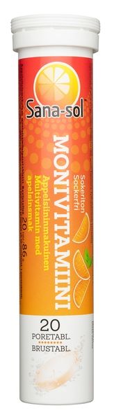 Sana-sol Monivitamiini appelsiini, 20 poretabl