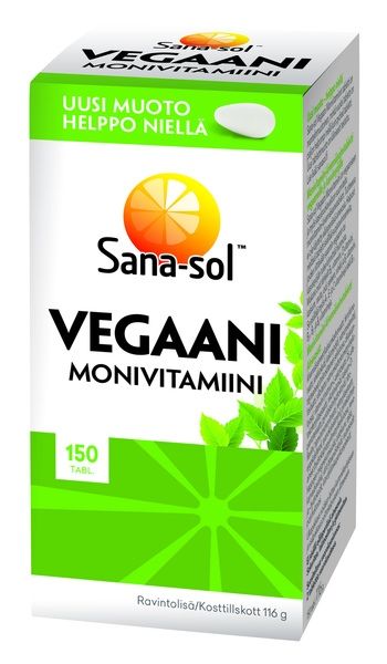 Sana-sol Vegaani Monivitamiini, 150 tabl