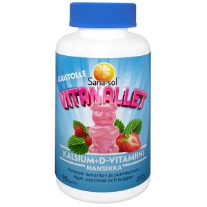 Sana-sol Vitanallet Kalsium+D-vitamiini 90 kpl