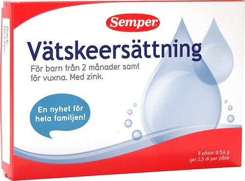 Semper Vätskeersättning Zink, 43,2 g, 8 st