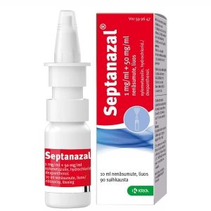 SEPTANAZAL 1/50 mg/ml 10 ml nenäsumute, liuos