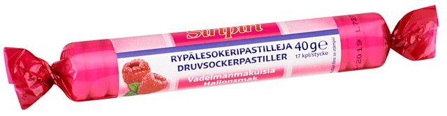 Siripiri Vadelma Glukoosipastilli, 40 g