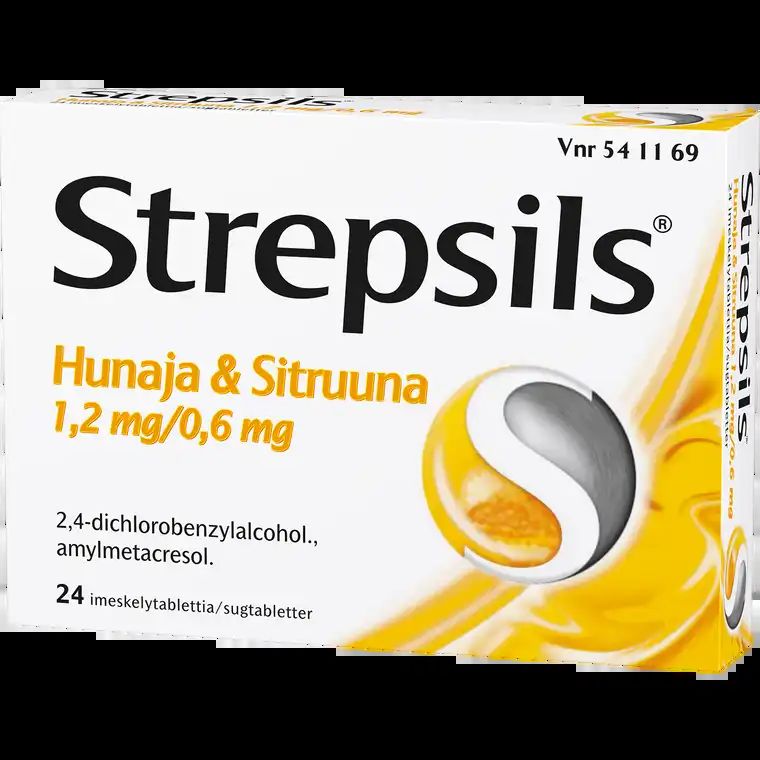 STREPSILS HUNAJA & SITRUUNA 1,2/0,6 mg 24 imeskelytablettia