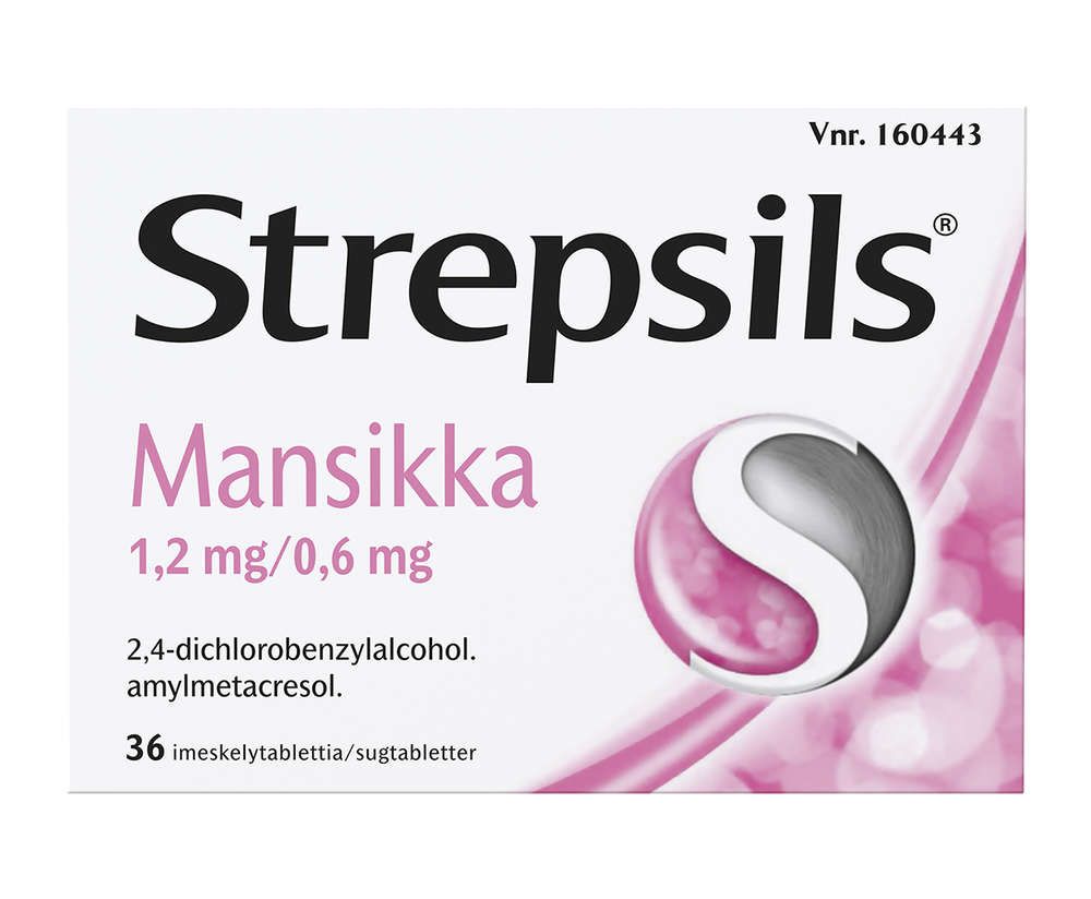 STREPSILS MANSIKKA 1,2/0,6 mg 36  imeskelytablettia