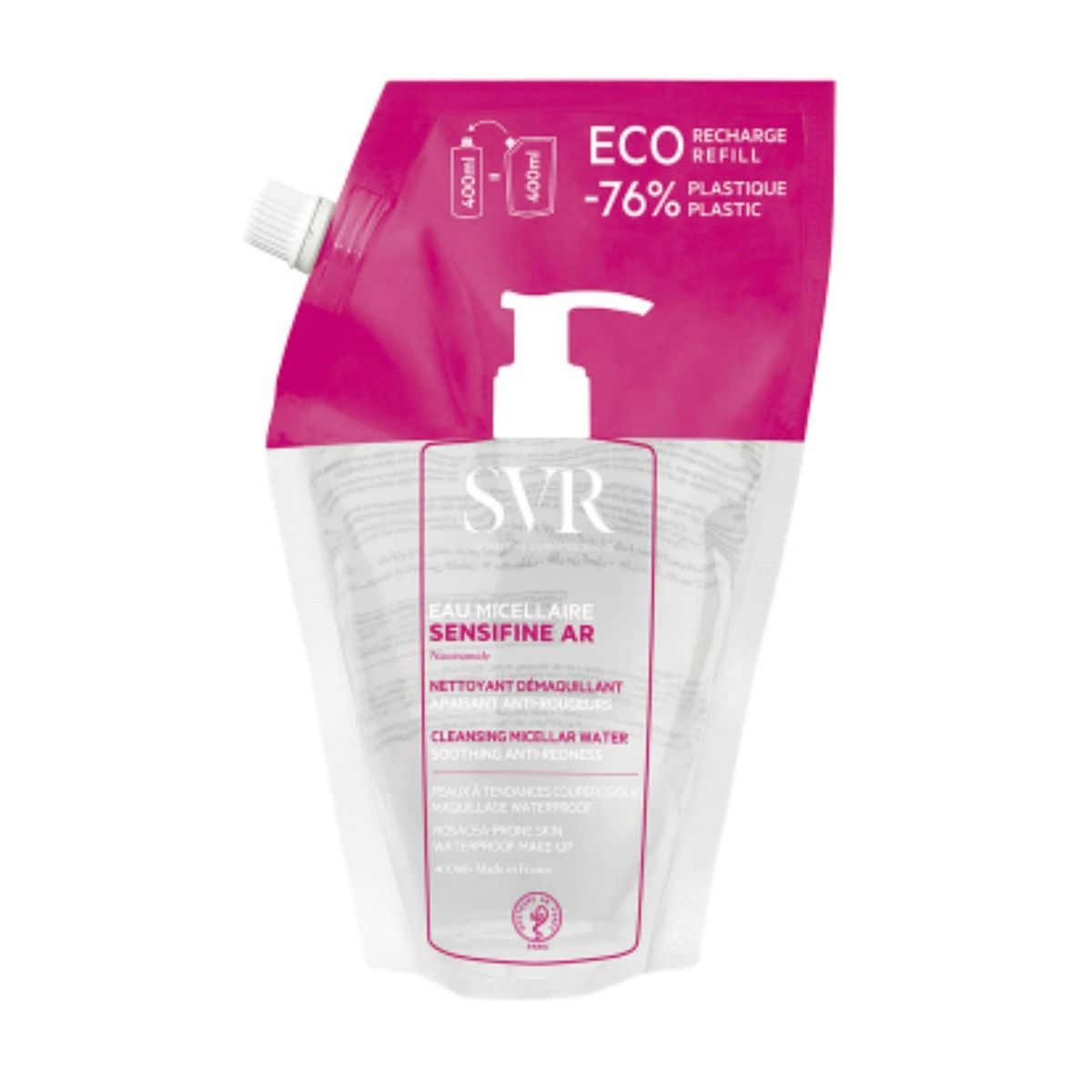 SVR Sensifine AR Micellaire Misellivesi 400 ml täyttöpussi