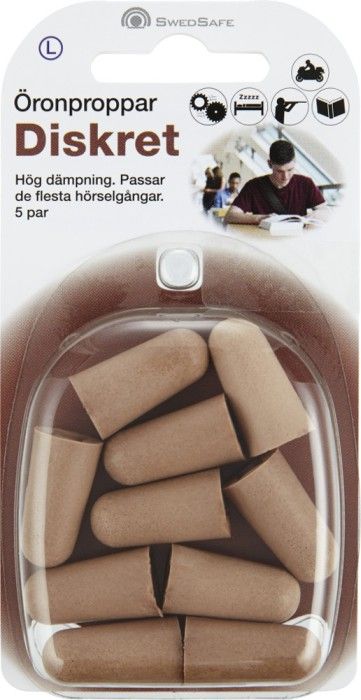 SwedSafe Korvatulpat Discreet M/L, 5 paria