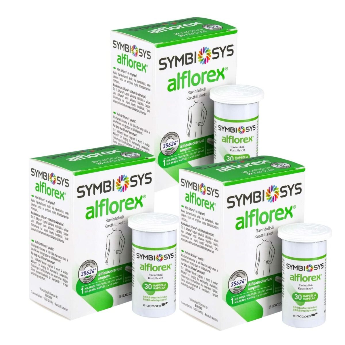 Symbiosys Alflorex kaps 30 kpl x 3 TRIPLAPAKKAUS