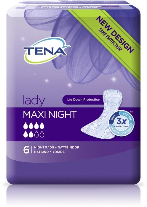 TENA Discreet Maxi Night, 6 kpl