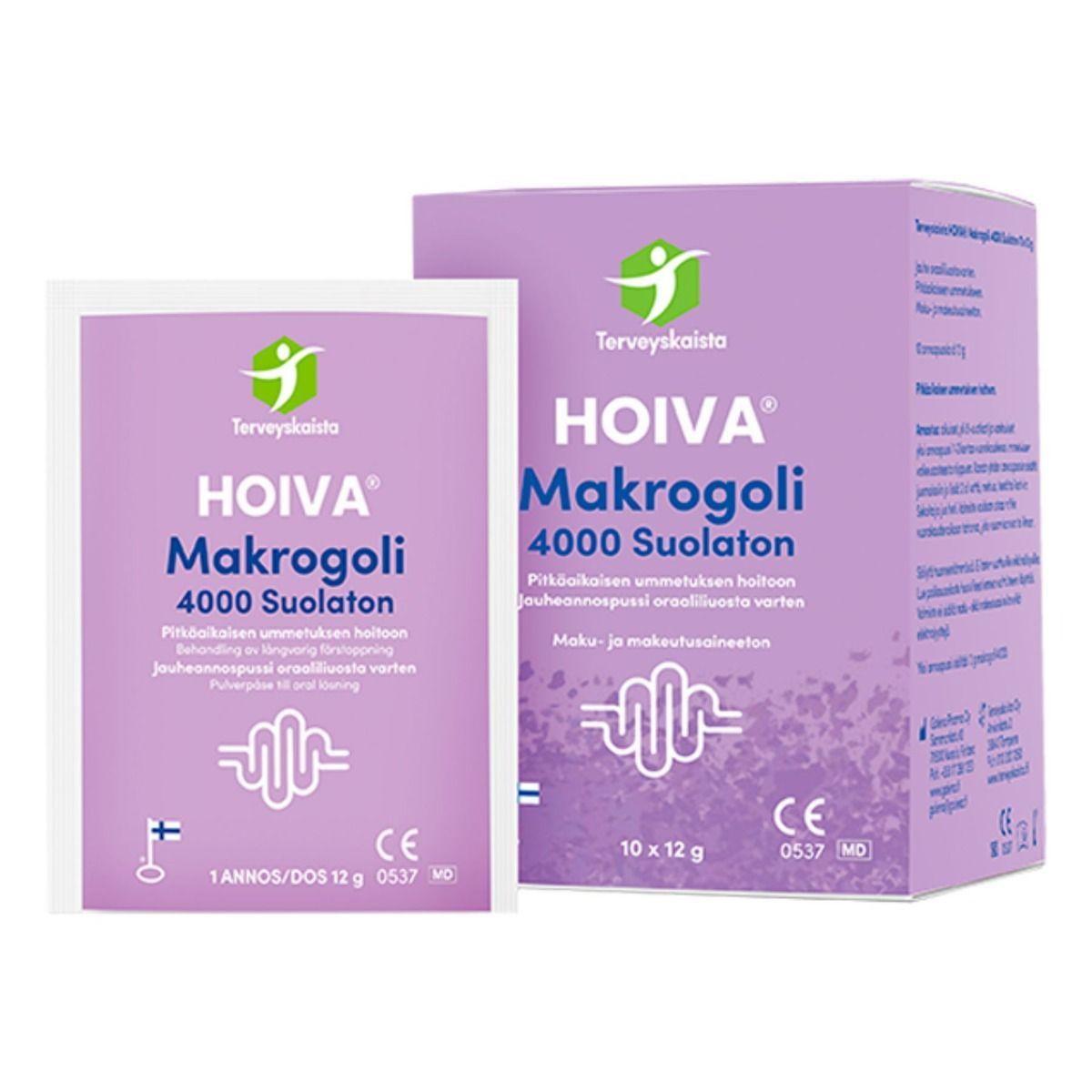 Terveyskaista HOIVA® Makrogoli 4000 suolaton 10x12g