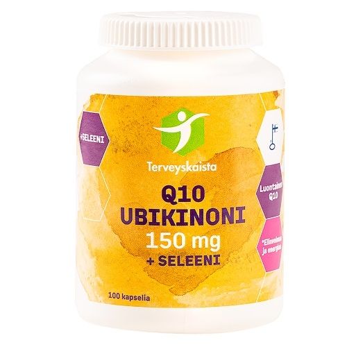 Terveyskaista Ubikinoni 150 mg + seleeni 100 kaps