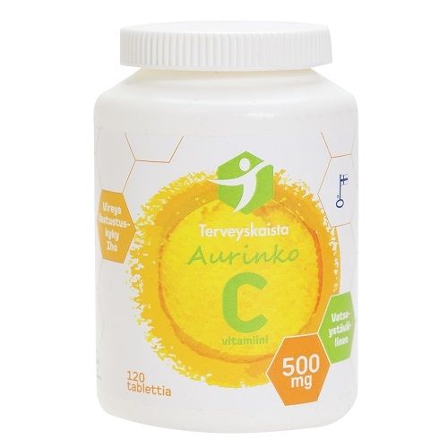 Terveyskaista Aurinko C 500 mg, 120 tabl
