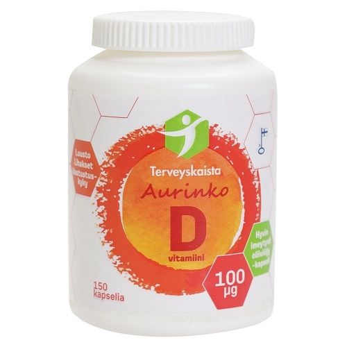 Terveyskaista Aurinko D 100 µg, 150 kaps