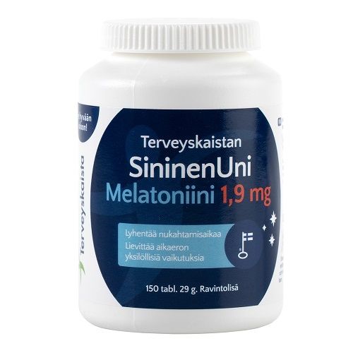Terveyskaista SininenUni Melatoniini 1,9 mg, 150 tabl