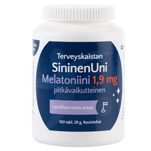 Terveyskaista SininenUni Melatoniini 1,9 mg pitkävaikutteinen, 150 tabl