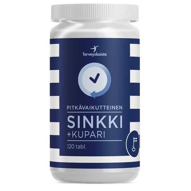 Terveyskaista Sinkki Pitkävaikutteinen Sinkki+Kupari,120 tabl 