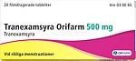 Tranexamsyra Orifarm, 500 mg, 20 st