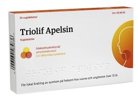 Triolif Apelsin sugtabletter, 24 st