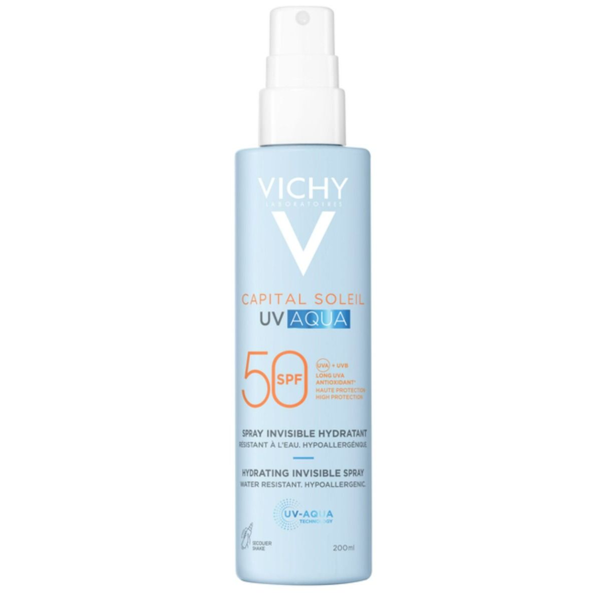 Vichy Capital Soleil UV-Aqua Hydrating Invisible Spray SPF50 aurinkosuojasuihke 200 ml