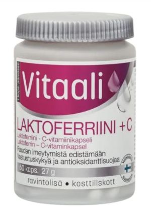 Vitaali Laktoferriini 177 mg + C 60 kaps. / 27 g  
