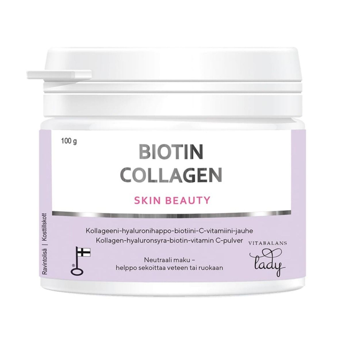 Vitabalans Biotin Collagen Skin Beauty jauhe 100 g