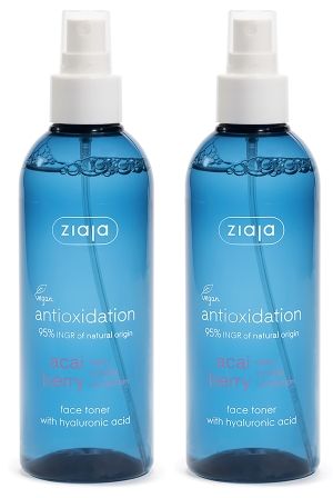 Ziaja Acai Berry kasvovesisuihke tuplapakkaus 200 ml + 200 ml