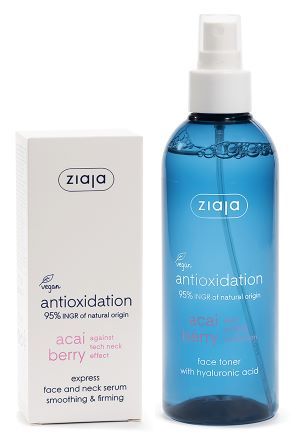 Ziaja Acai Berry kiinteyttävä seerumi 50ml + kasvovesi 200 ml