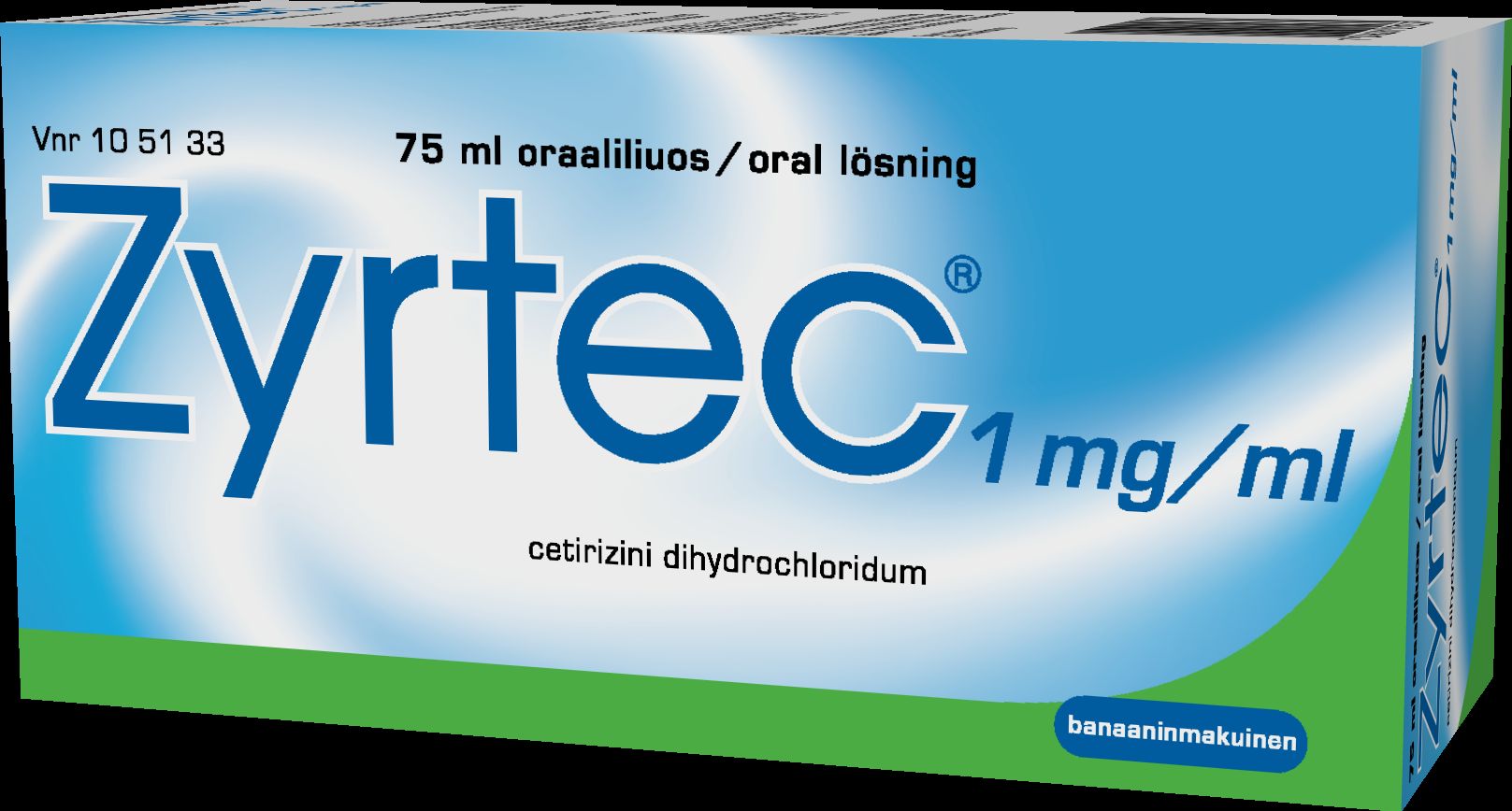 ZYRTEC 1 mg/ml 75 ml oraaliliuos