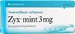 Zyx Mint, sugtablett 3 mg, 20 st